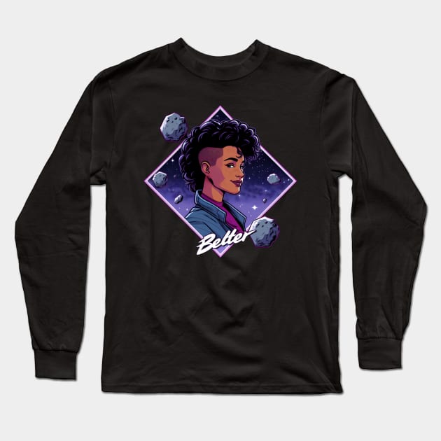 Belter Space Engineer - Asteroids - Sci-Fi Long Sleeve T-Shirt by Fenay-Designs